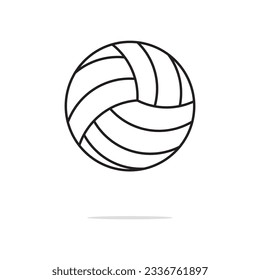 Volley ball icon vector and symbol isolated on white background.
