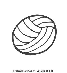 Volley ball icon vector and symbol isolated on white background.