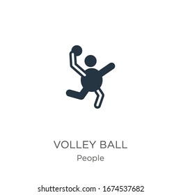 Vector de icono de bola de volley. Icono de voleibol plano de moda de la colección de personas aisladas en fondo blanco. La ilustración vectorial se puede utilizar para diseño gráfico web y móvil, logotipo, eps10