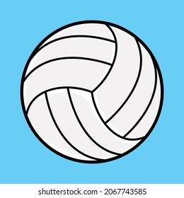 Volley Ball Isolated Vector Illustrations