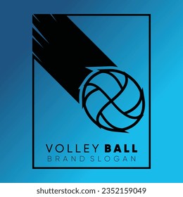 Volley ball logo with creative unique design premium vector