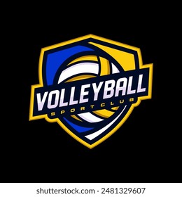 Volley Ball Logo Design Image