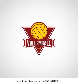 Volley Ball Logo Design Vector.
