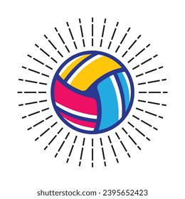 Volley ball logo images illustration design
