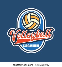 Volley Ball Logo Text Space Your Stock Vector (Royalty Free) 1285837987 ...