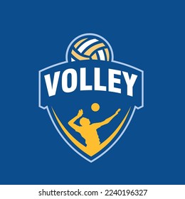 volley ball logo vector design