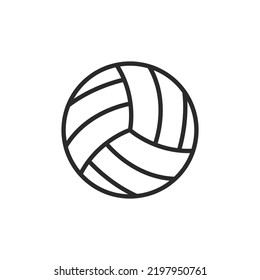 Volley Ball Logo Vector Flat Design Template