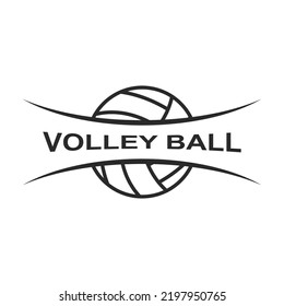 Volley ball logo vector flat design template