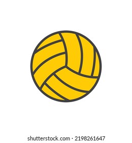 Volley Ball Logo Vector Flat Design Template