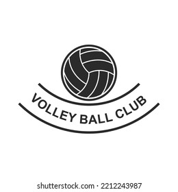 Volley Ball Logo Vector Flat Design Template