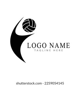 Volley ball logo vector and symbol design template