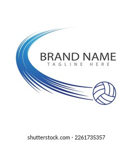 Volley ball logo vector and symbol design template