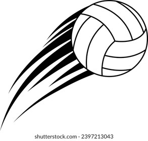 Volley ball movement motion vector illustration