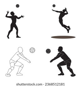 Volley ball player icon vector illustration design