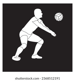 Volley ball player icon vector illustration design