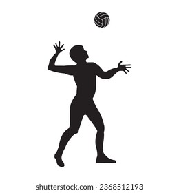 Volley ball player icon vector illustration design