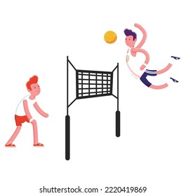 Volley Ball Player Vector Graphics Illustration