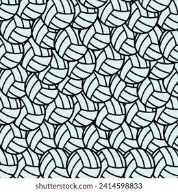 Volley ball seamless pattern. Vector illustration.