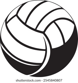 Volley Ball Silhouette Vector Art illustration