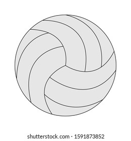 Volley ball simple illustration clip art vector

