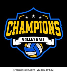 DISEÑO DE LOGOTIPO DE PLANTILLA DE VOLEY BALL