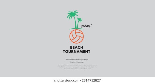 volley ball tournament logo design for event 