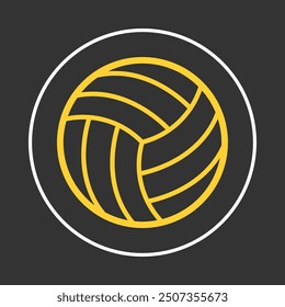 Volley ball trendy icon rational abstract vector illustration colorful artwork beautiful design.eps