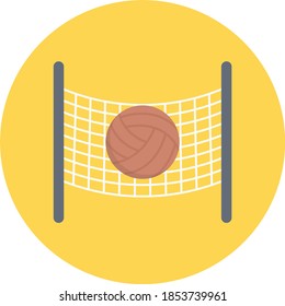 volley ball vector flat colour icon 