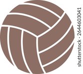 Volley Ball vector icon. Can be used for printing, mobile and web applications.