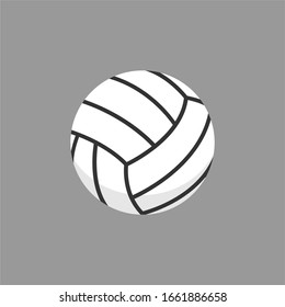 Volley Ball Vector Icon Isolated on Grey Background