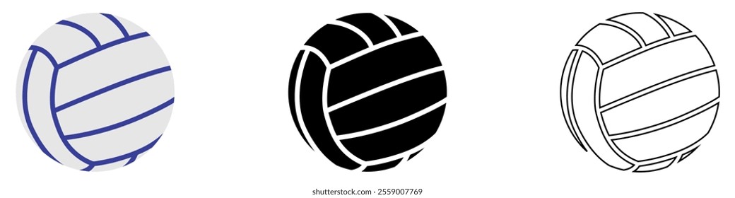 volley ball vector pictogram sign icon symbol ui and ux design, glyphs and stroke line