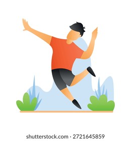 Ilustración de diseño plano de volea buena para el Sitio web, la aplicación móvil y el activo de Diseño gráfico