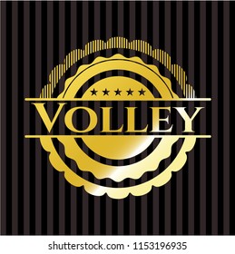 Volley golden emblem or badge