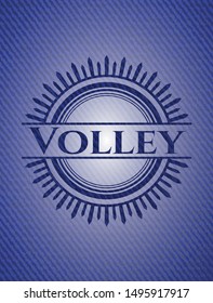 Volley with jean texture. Vector Illustration. Detailed.