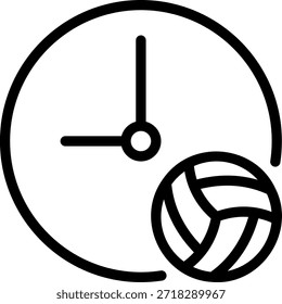 Icono de línea de volea Vector de ilustración