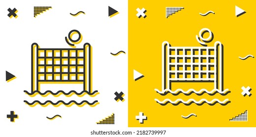 volley line icon. Simple outline style.volley linear sign. Vector illustration isolated on white background. Editable stroke EPS 10