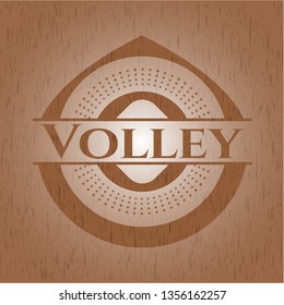 Volley realistic wooden emblem