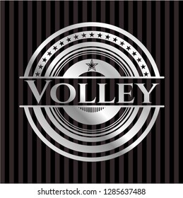 Volley silver badge or emblem