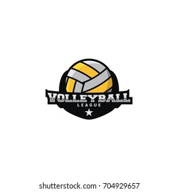 Volley sport emblem & logo vector