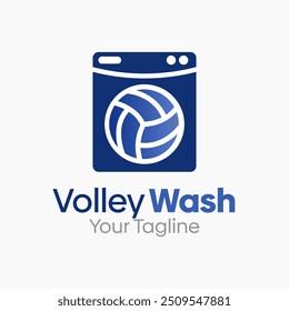 Volley Wash Logo Design Template. Good for Business, Agency, Community and Organization