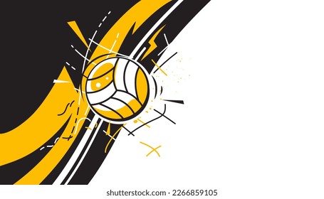 Volleyball abstract background design. Vector illustration of sports concept