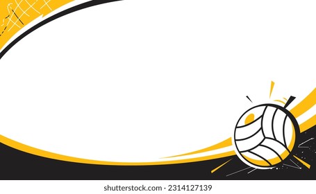 Volleyball abstract background design. Vector illustration of sports concept