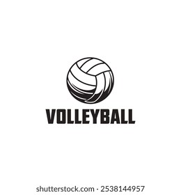 design de ícone de logotipo abstrato do volleyball