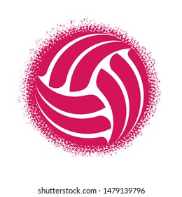 Volleyball abstract symbol isolated on white background