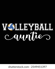 Volleyball Auntie Volleyball Sport Lover Eps File.