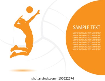 Volleyball background - vector illustration