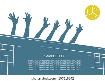 Volleyball background - vector illustration