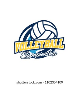 Volleyball Badge Design Logo Emblem Sport Stock Vector (Royalty Free ...