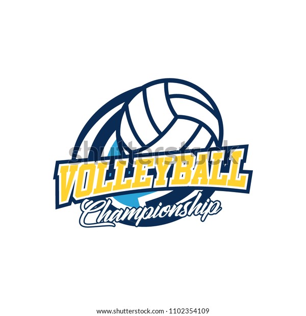 Volleyball Badge Design Logo Emblem Sport Stock Vector (Royalty Free ...