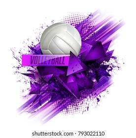 volleyball ball background text